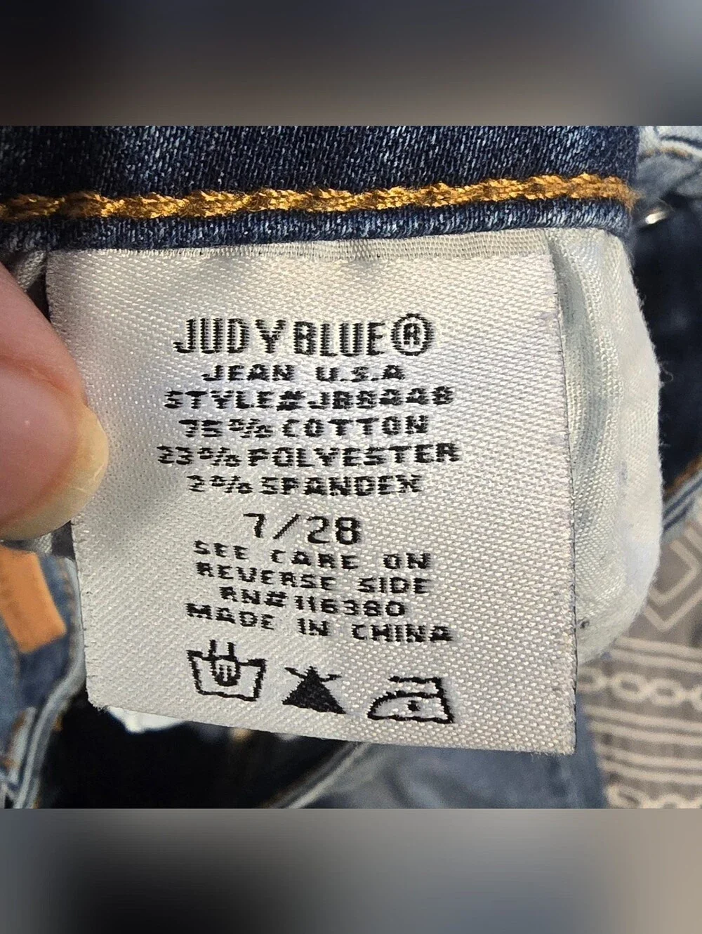 Judy Blue Distressed Skinny Jeans Size 7/28 - Picture 8 of 8